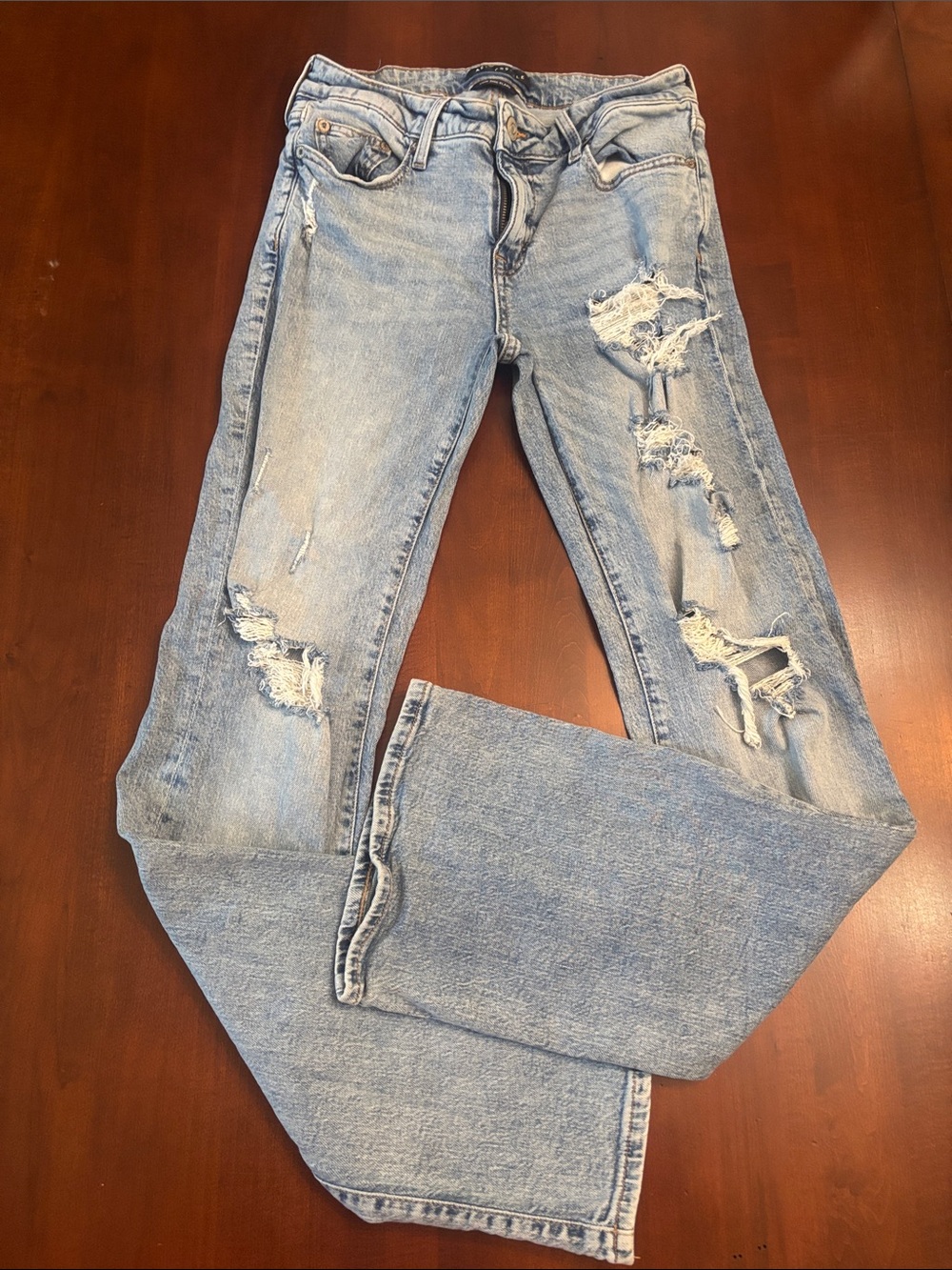 Aeropostale Light Blue Low Rise Flare Jeans